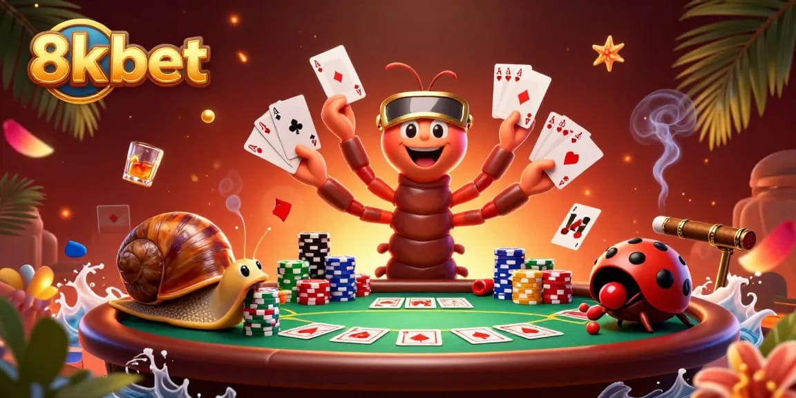 Engage with the thrilling atmosphere of 8xbet at this vibrant poker scene showcasing excitement and entertainment.