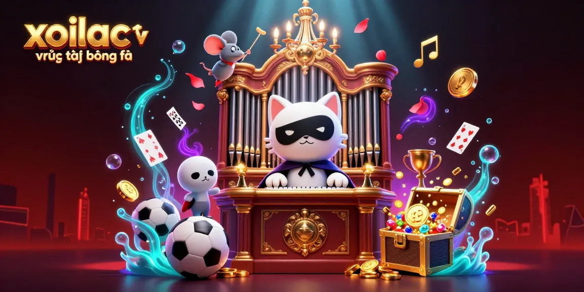 Xoilac TV trực tiếp bóng đá showcases an engaging gaming atmosphere with a charming phantom cat and thrilling scatter elements.
