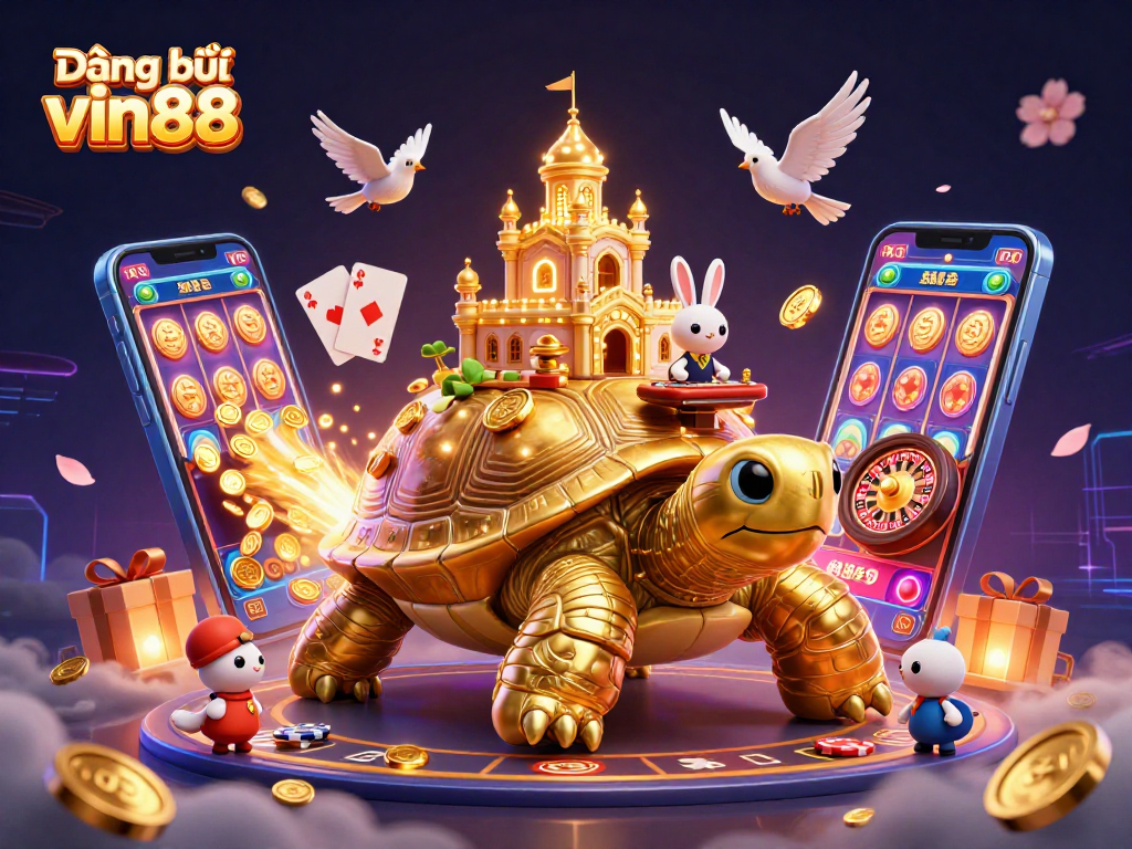 Engage with Đăng ký vin88 and experience the vibrant world of online gaming illustrated in 3D.