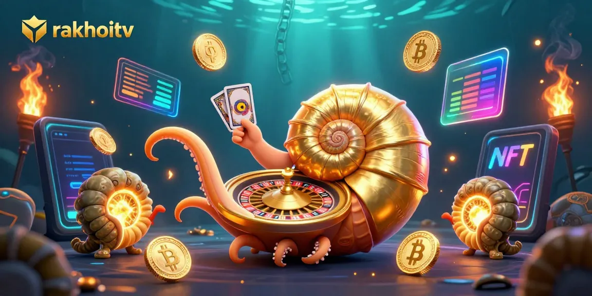 Experience the thrill of betting with rakhoitv in this vibrant 3D scene featuring a giant roulette nautilus.