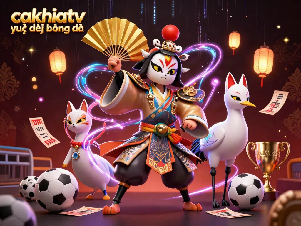 Engage in lively sports betting with cakhiatv trực tiếp bóng đá scene showcasing vibrant characters and dynamic gaming elements.