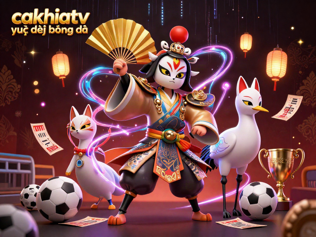 Engage in lively sports betting with cakhiatv trực tiếp bóng đá scene showcasing vibrant characters and dynamic gaming elements.